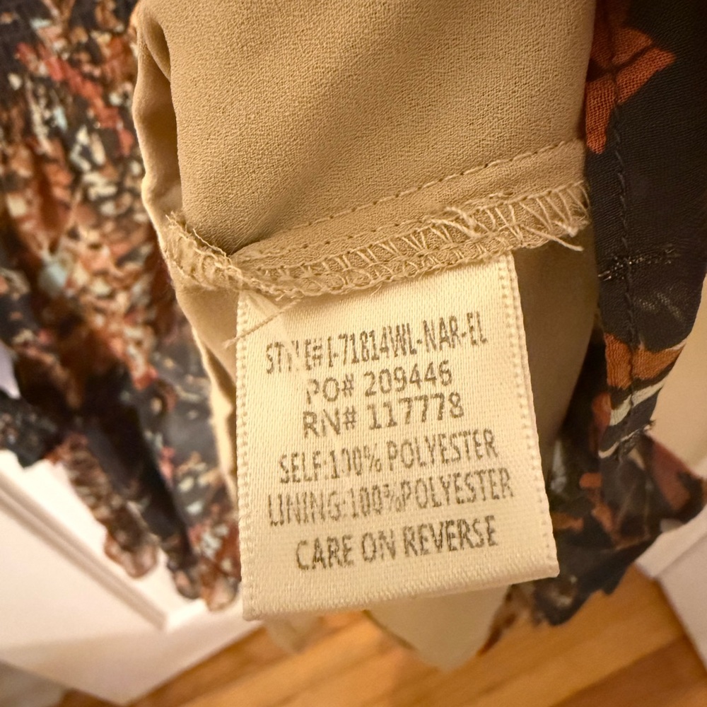 lovestitch Black Floral Long Sleeve Maxi Dress with Rust Accents - Picture 8 of 8